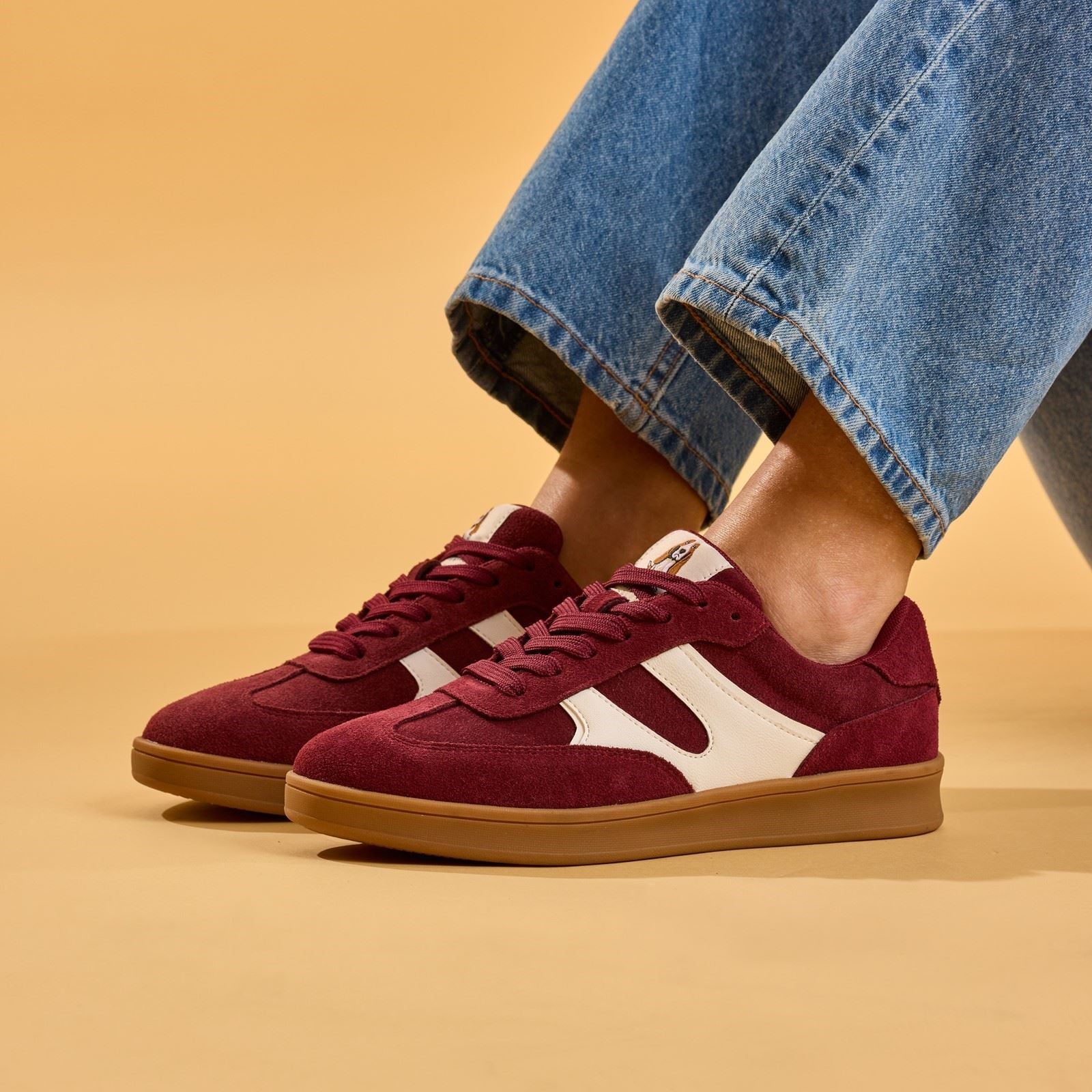 Hush Puppies Maura Suede Women's Bordeaux Trainers