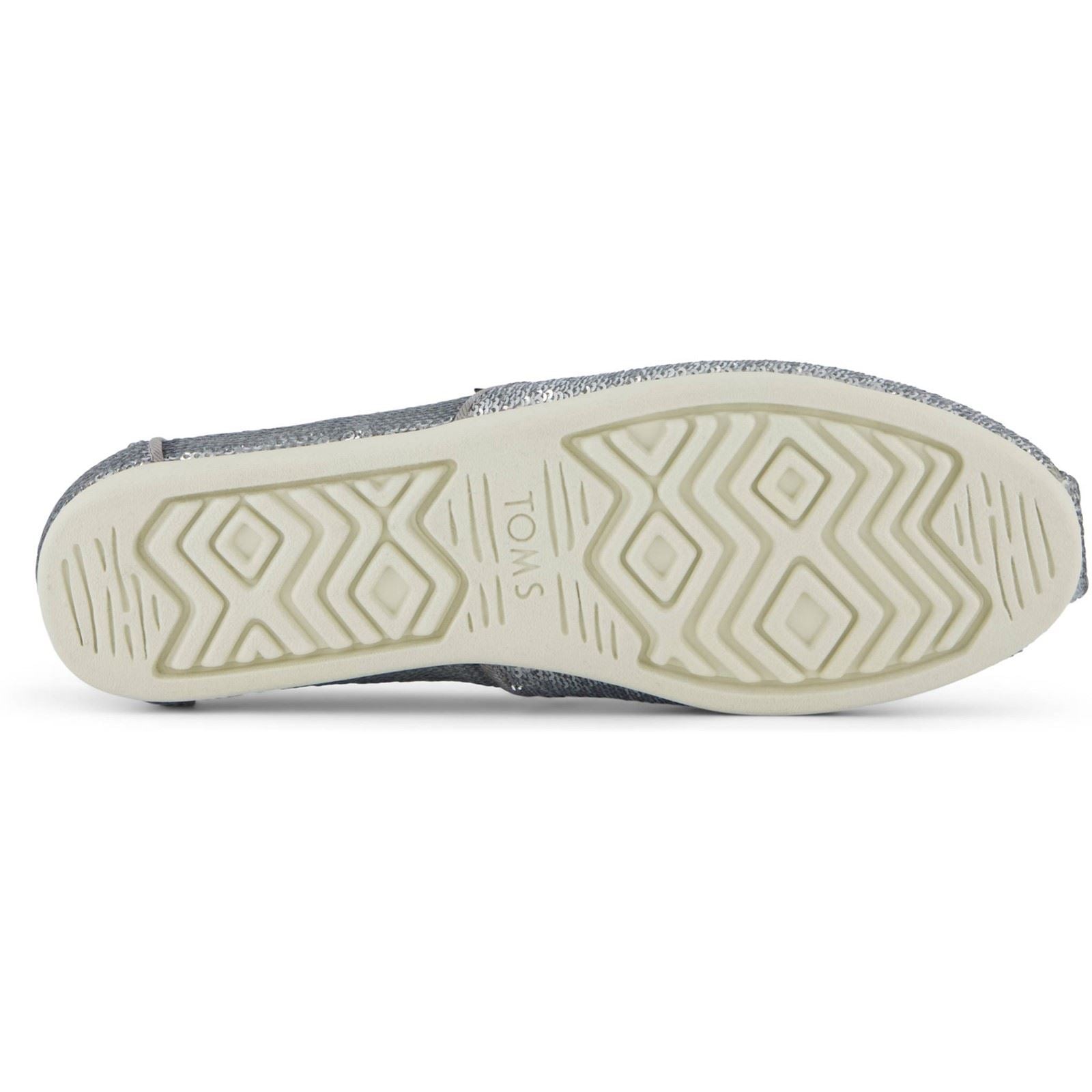 TOMS Alpargata Sequins Textile Women's Silver Espadrilles