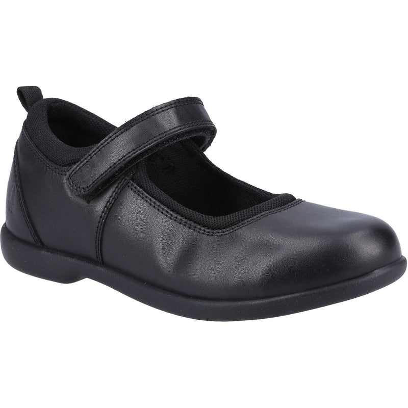 Hush Puppies Bianca Leather Junior Black Shoes