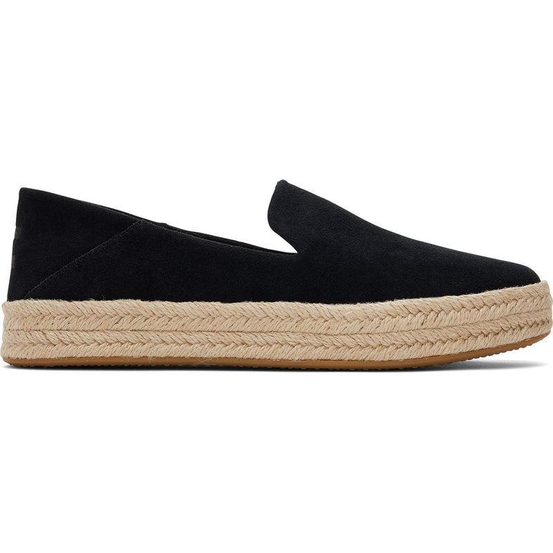 TOMS Carolina 100% Cow Women's Black Espadrilles