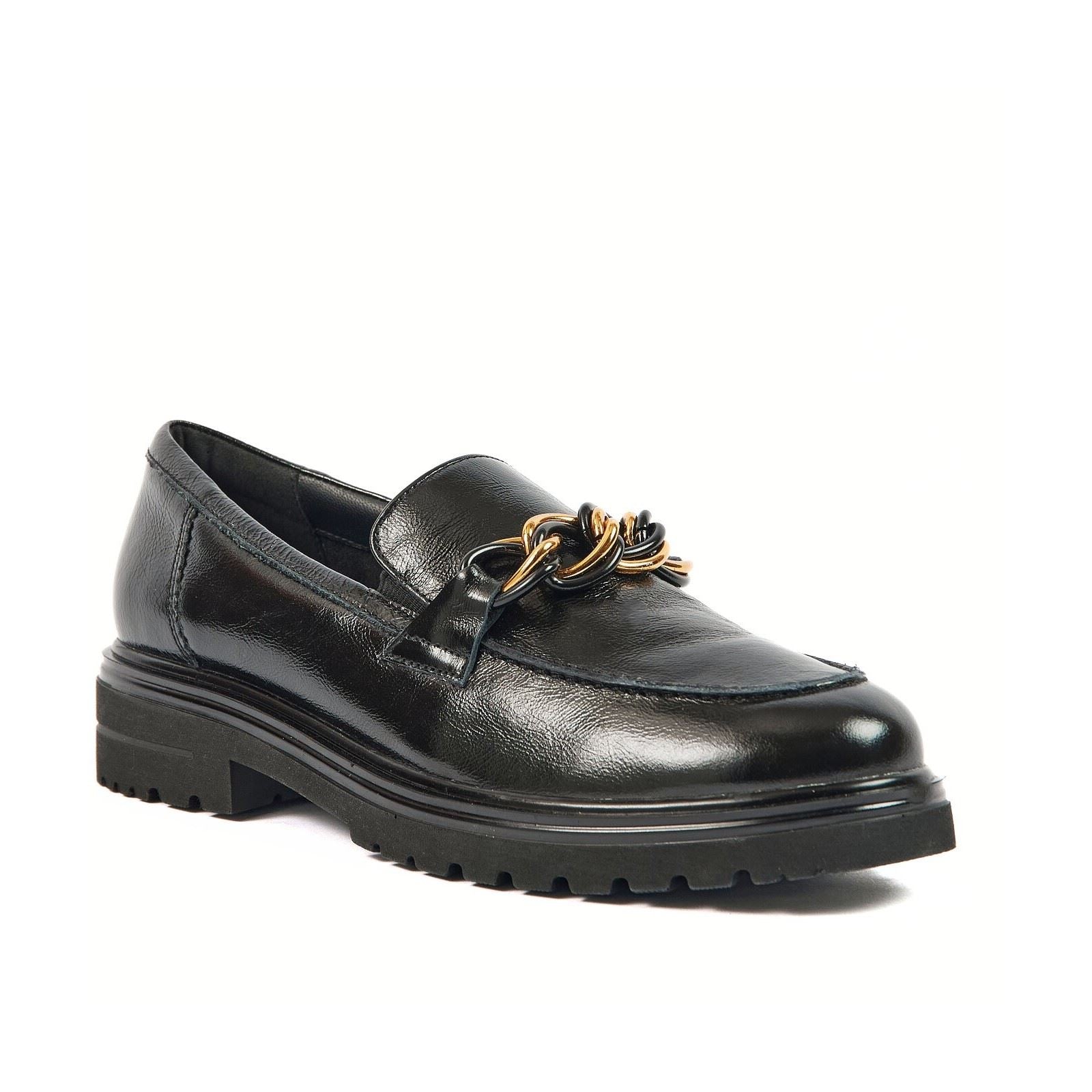 Pod Tate Faux Leather Women's Black Loafers