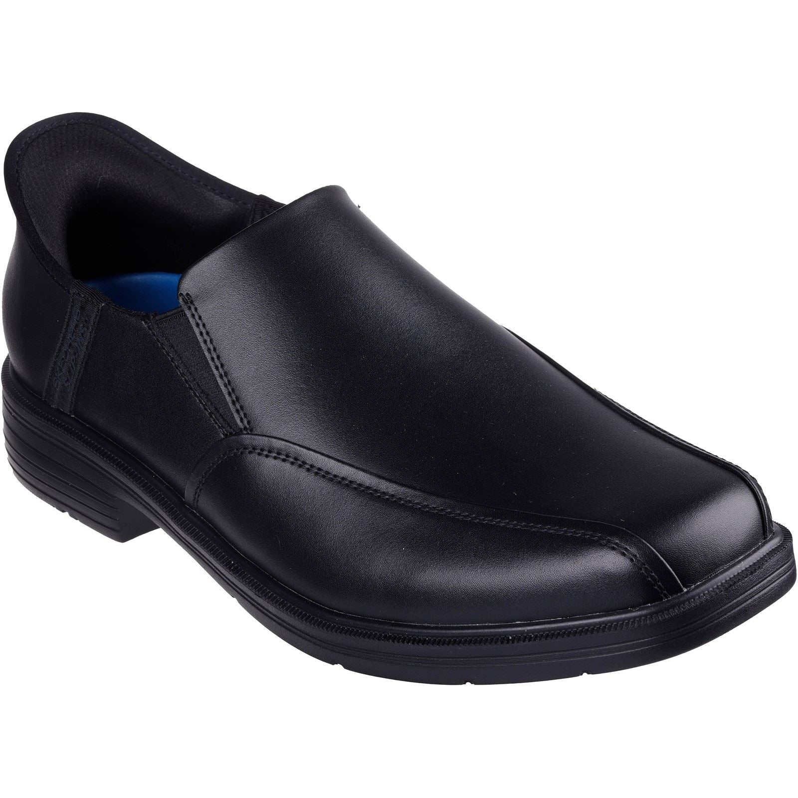 Skechers Caswell Frantone Leather Men's Black Slip-On Shoes