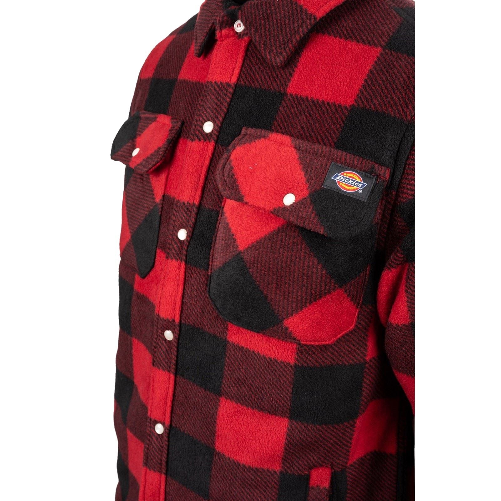 Dickies Portland Synthetic Men's Red Casual Shirt
