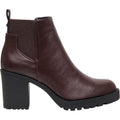 ONLY Barbara Polyurethane Women's Chocolate Brown Heeled Chelsea Boots