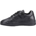 Hush Puppies Dougie Leather Youth Boy's Black Trainers