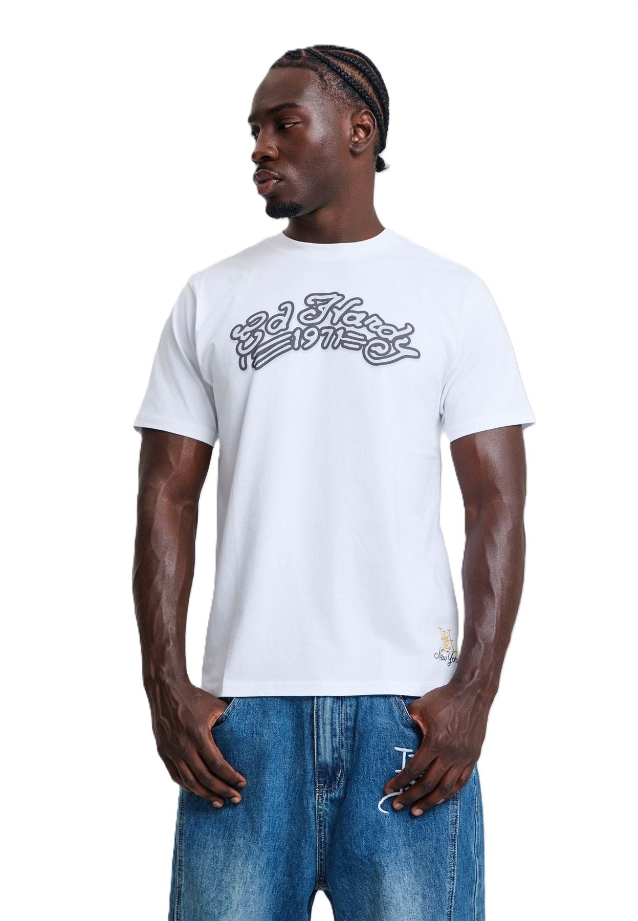 Ed Hardy Stay True Graphic Regular Men's White T-Shirts