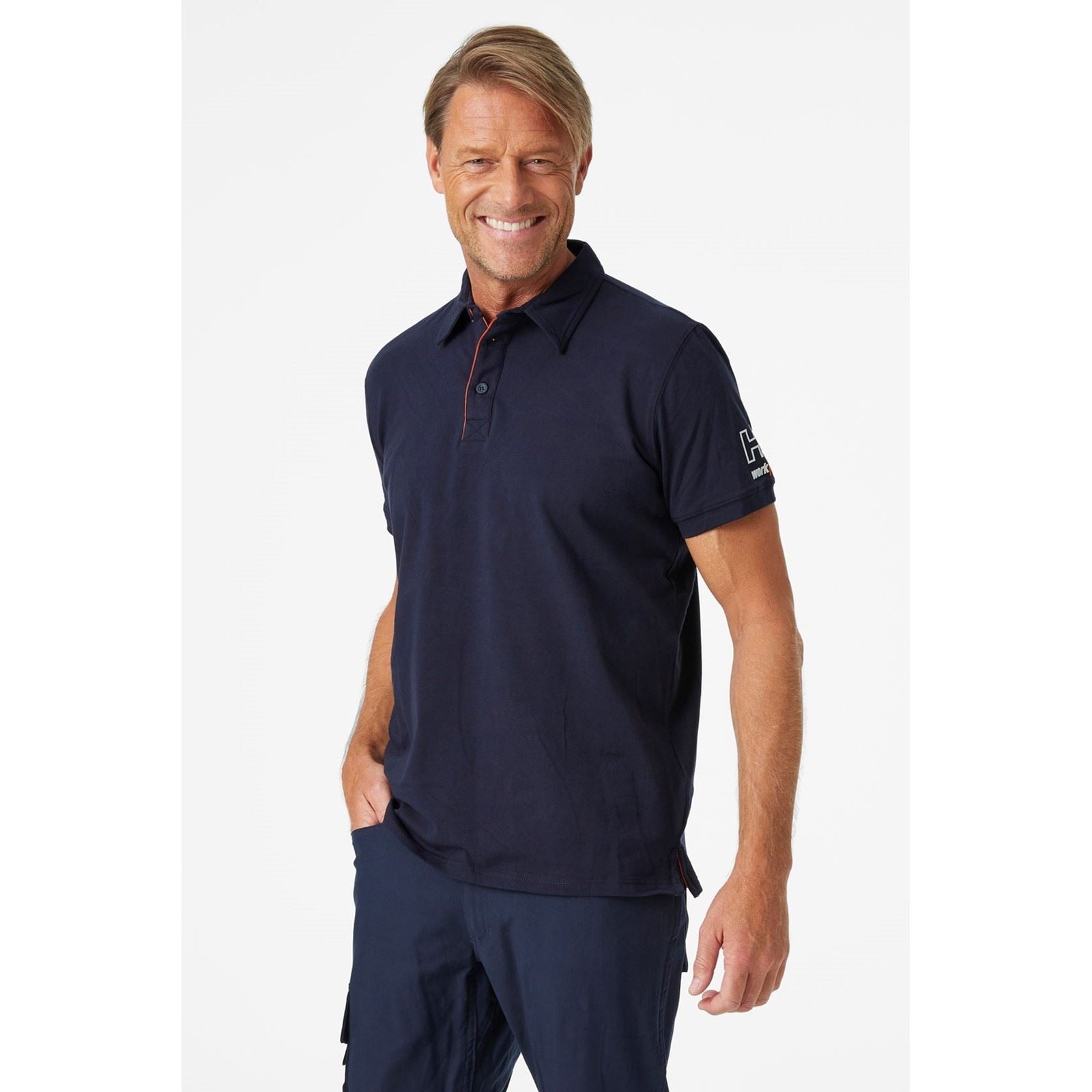 Helly Hansen Workwear Kensington Cotton Men's Blue Polo Shirt