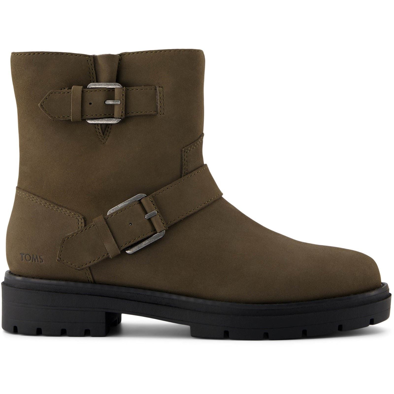 TOMS Ionie Moto Leather Women's Canteen Boots