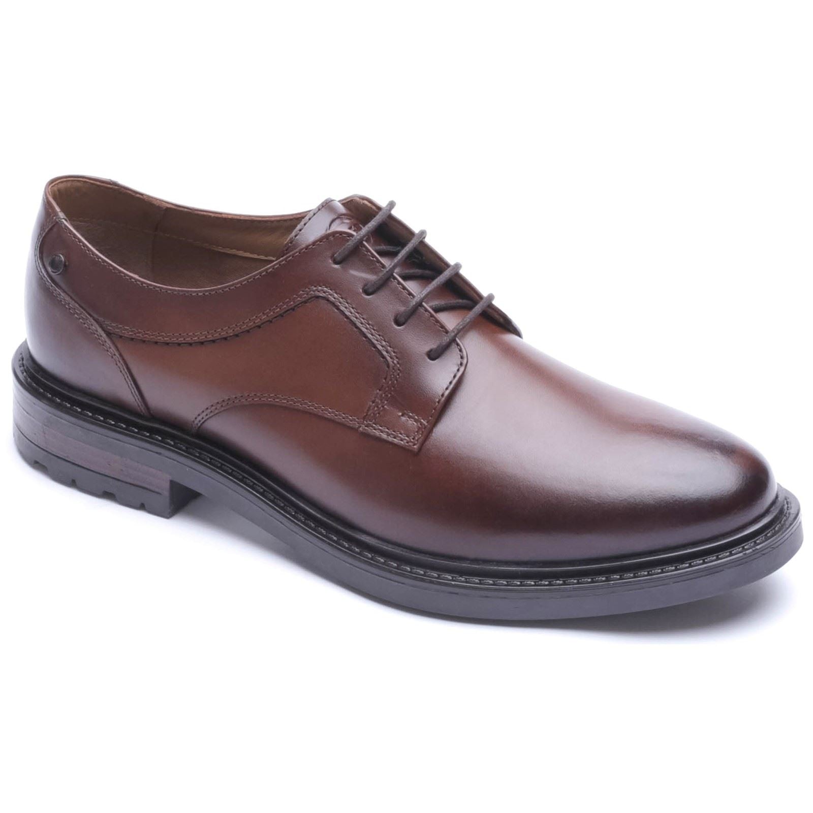 Base London Carter Leather Men's BROWN Derby Shoes