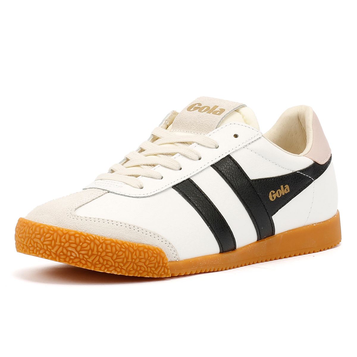 Gola Elan Leather Women's White/Black/Chalk Pink Trainers