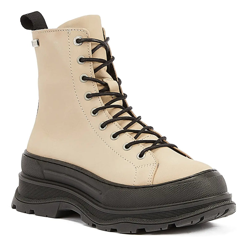 Light sales beige boots