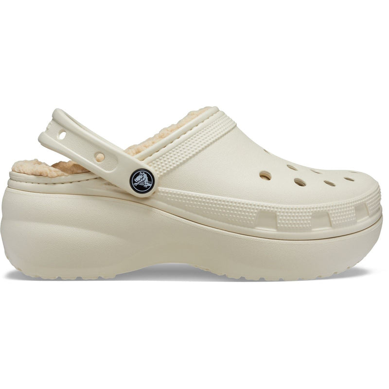 Crocs Classic Platform Lined Synthetic Women's Bone Clogs