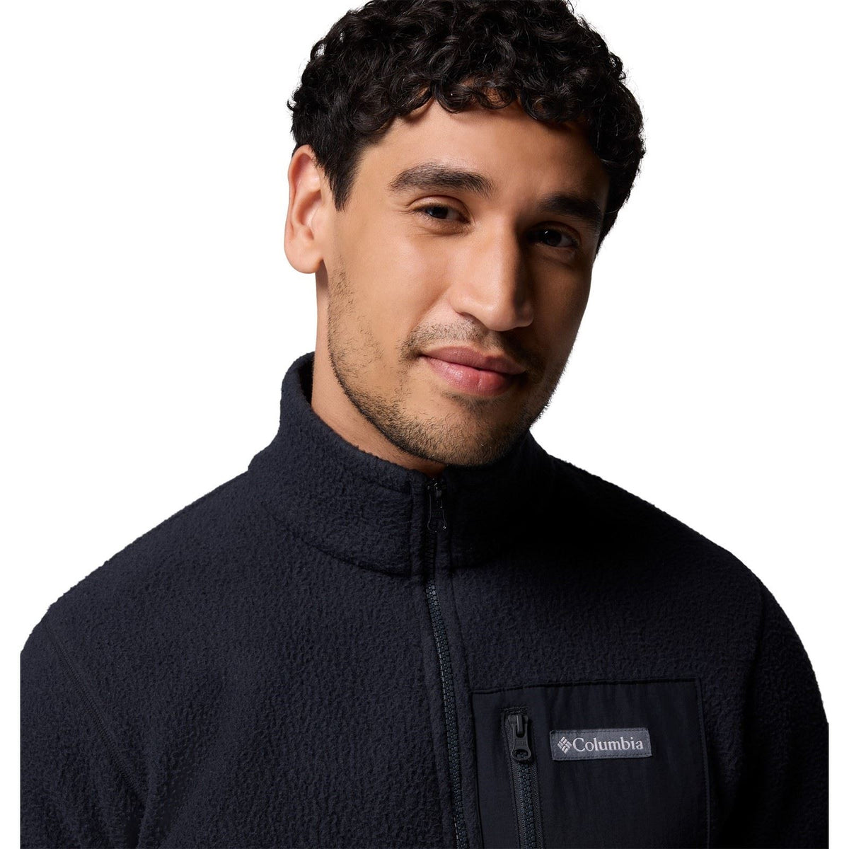 Columbia Jasper Ridge Pebbled Full Zip Fleece Men's Black Fleece Jacket