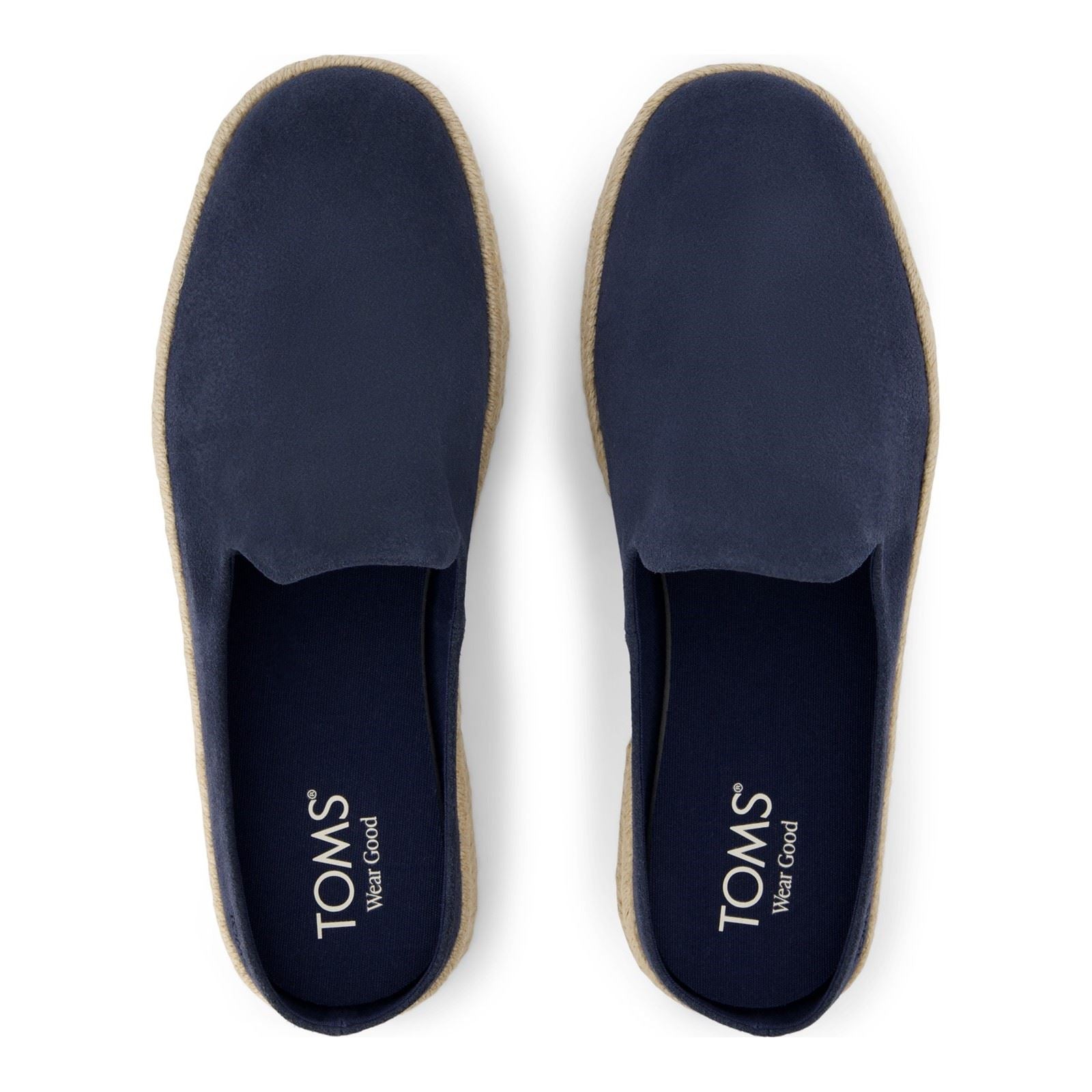 TOMS Santiago Mule Leather Men's Navy Mules