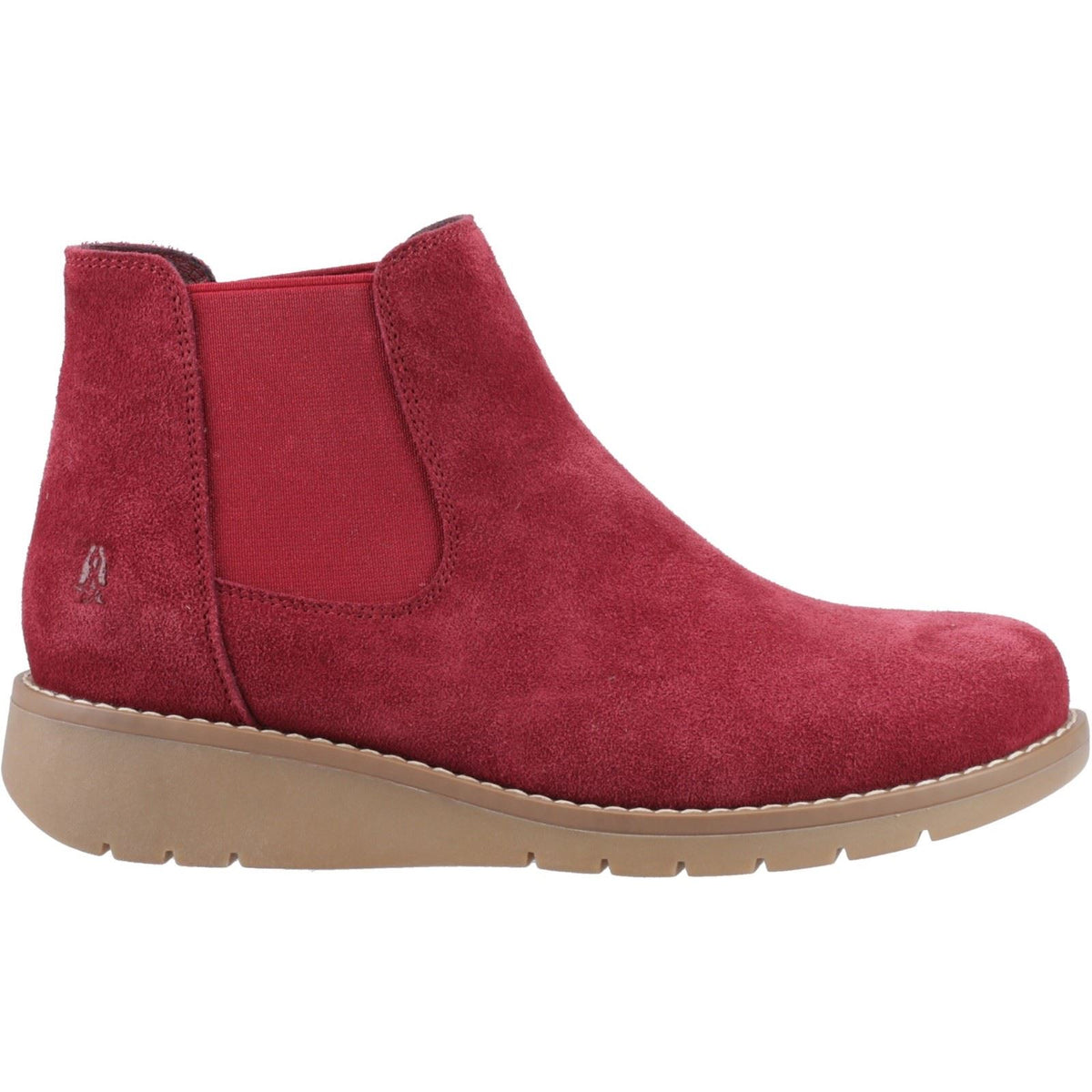 Hush Puppies Leonie Suede Women's Burgundy Flat Chelsea Boots