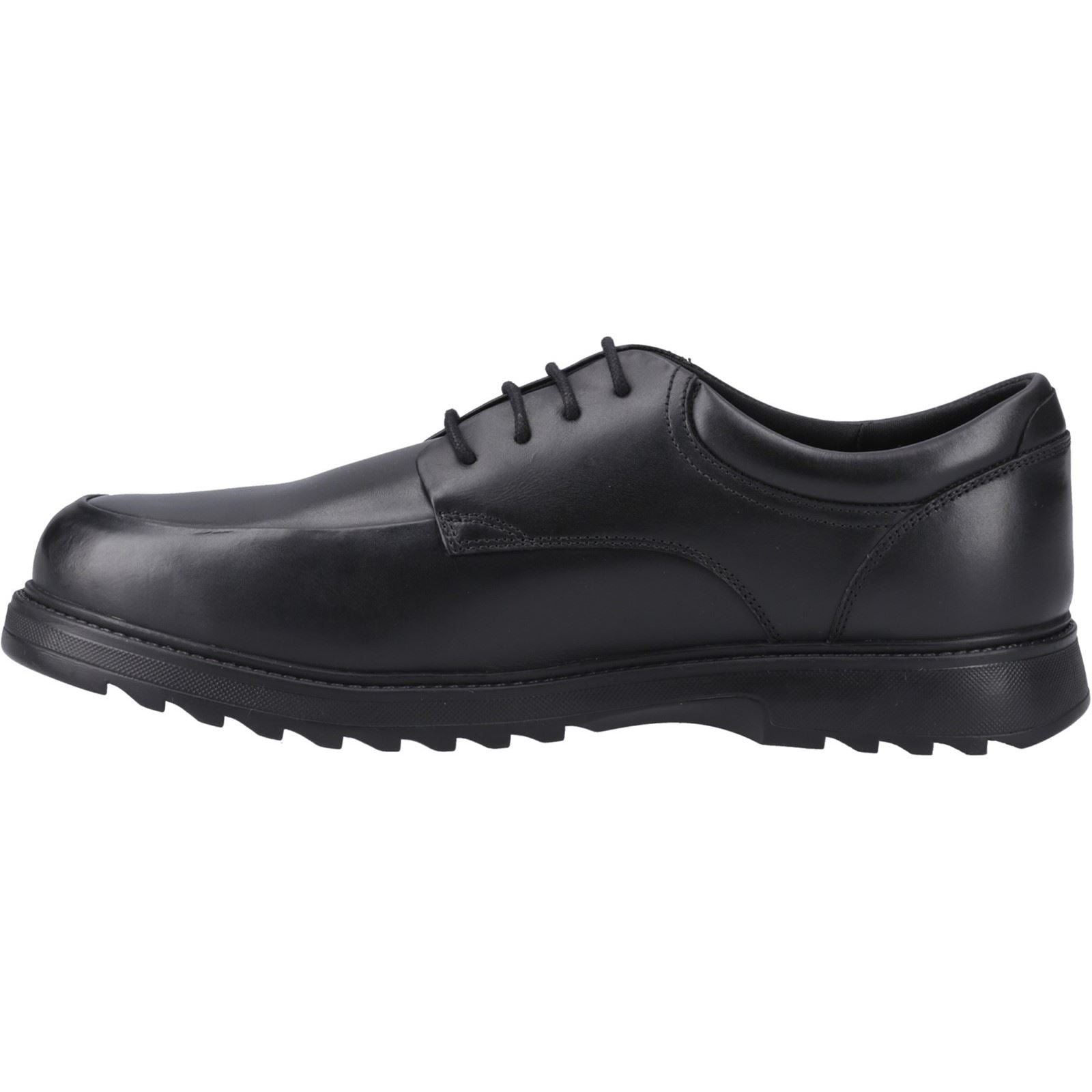 Hush Puppies Romeo Leather Boy's Black Lace-Up Shoes