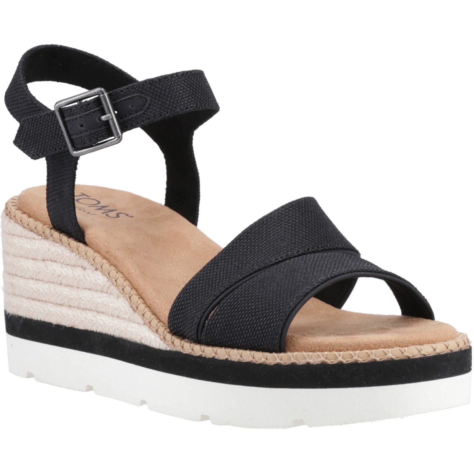 TOMS Darya Synthetic Women's Black Sandals