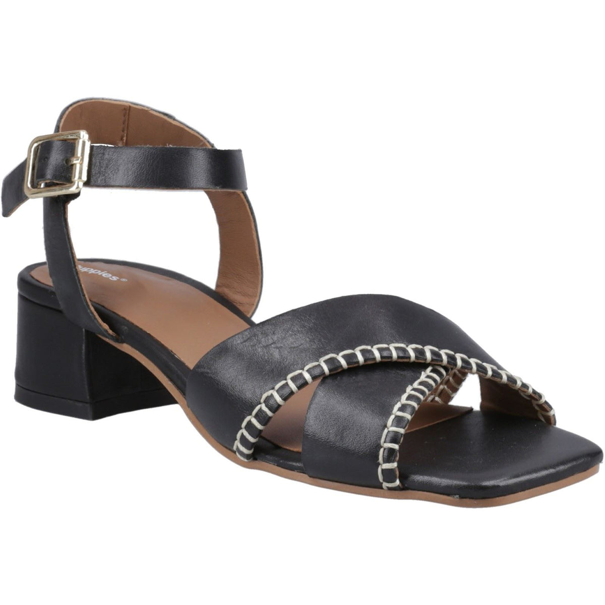 Hush Puppies Lyla Heeled Leather Women's Black Heels