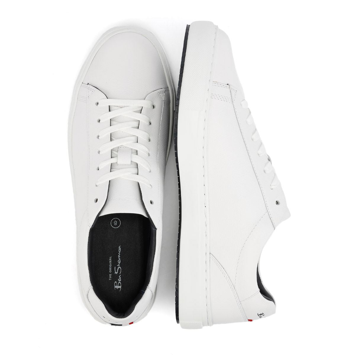 Ben Sherman Ace Cupsole Leather Men's White Trainers