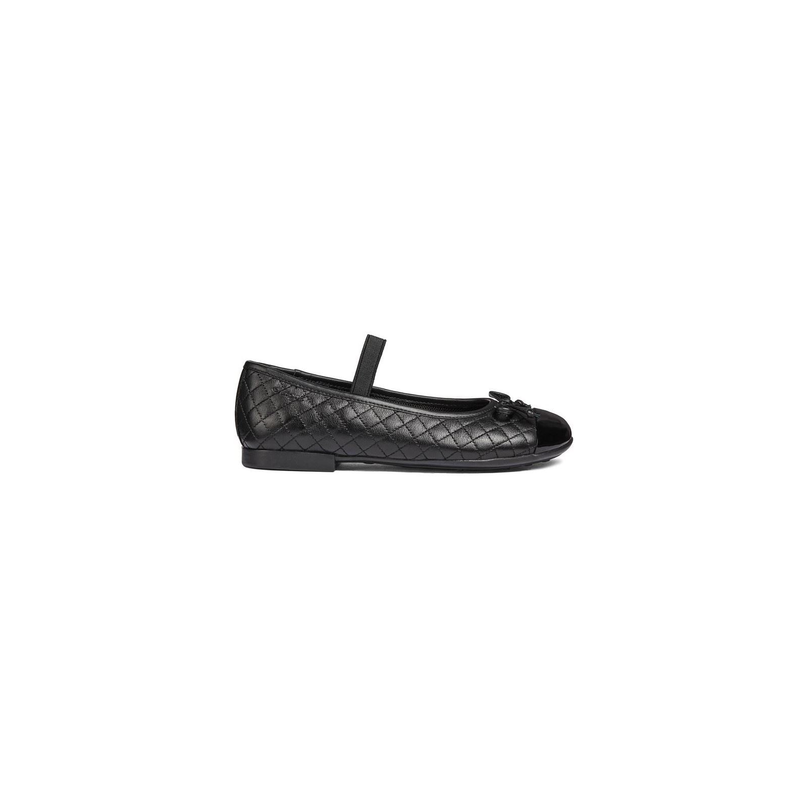 Geox Plie' Junior Leather Girl's Black Shoes