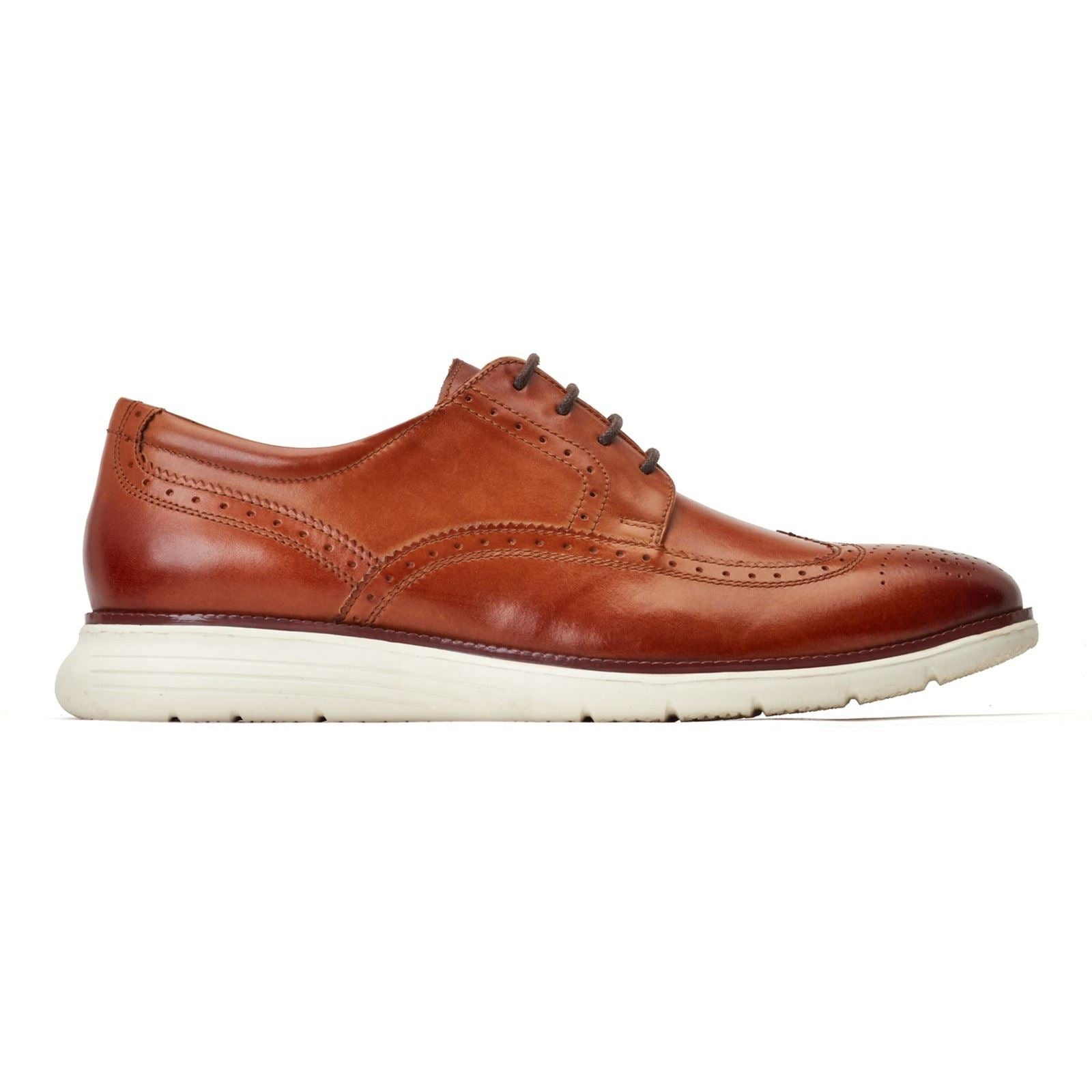 Base London Flight Leather Men's Burnt Tan Brogues Shoes