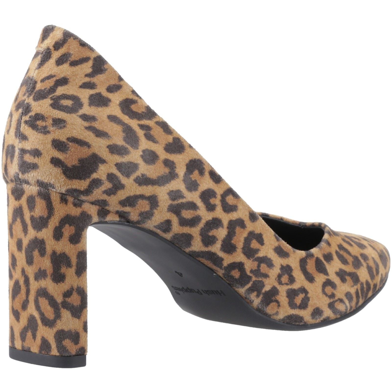 Hush Puppies Olivia Suede Women's Leopard Round Court Heels