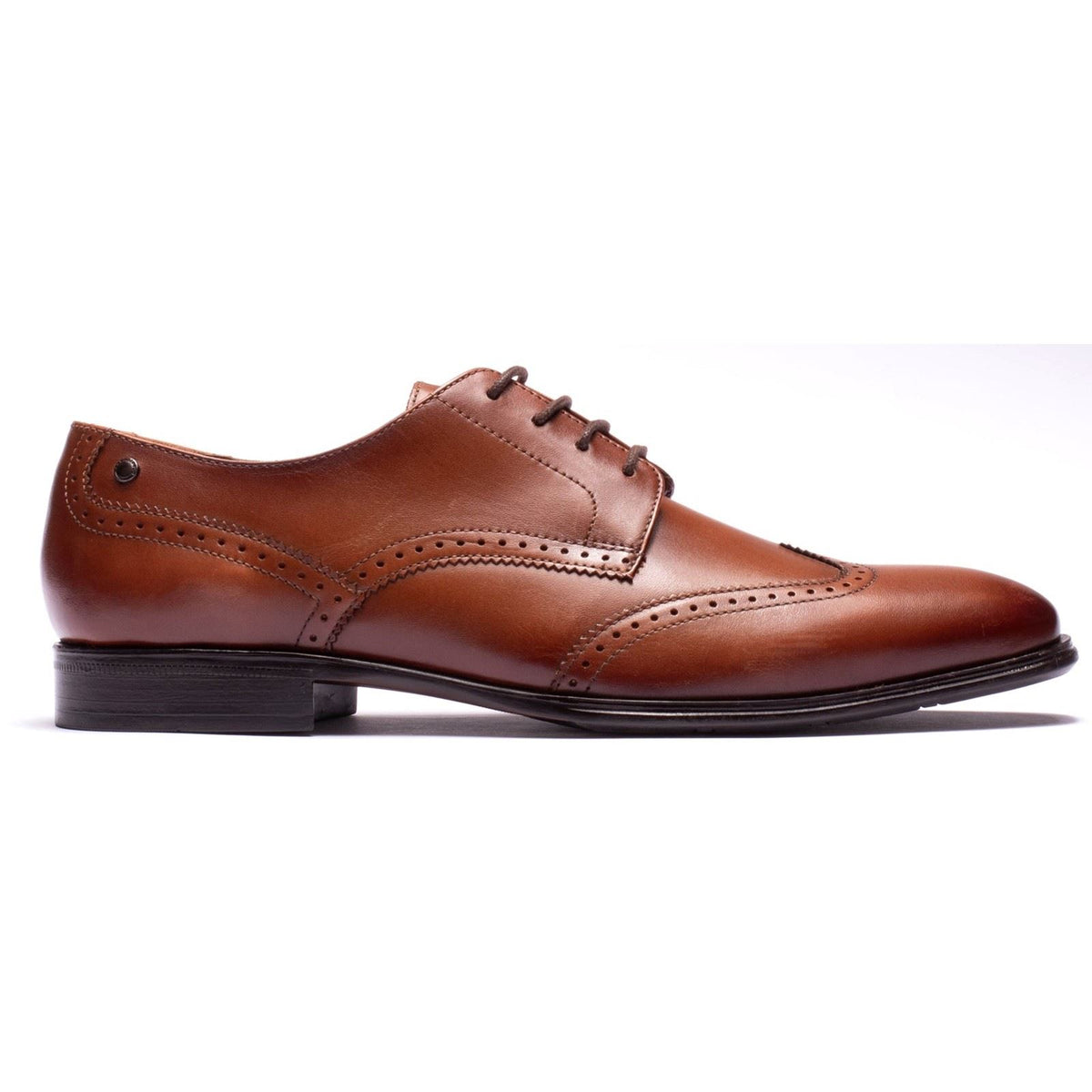 Base London Sloane Leather Men's Tan Brogues Shoes