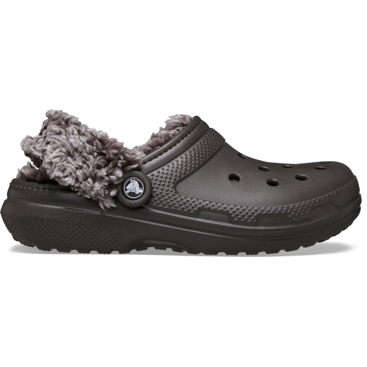 Crocs Classic Fleece Lined Polyester Blend Men's Dark Cocoa Clogs