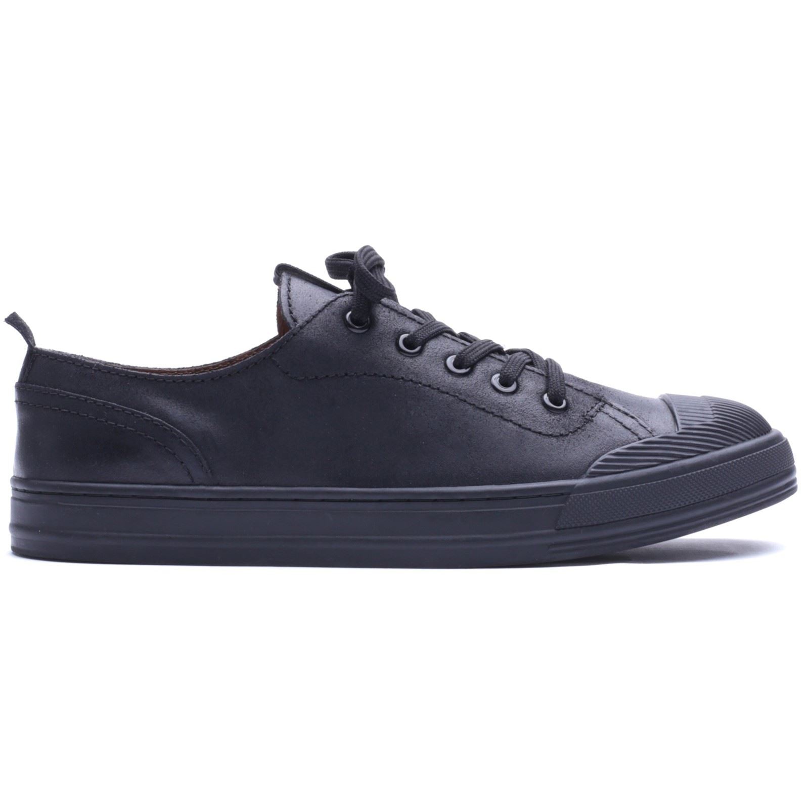 Base London Volt Leather Men's Black Lace-Up Shoes