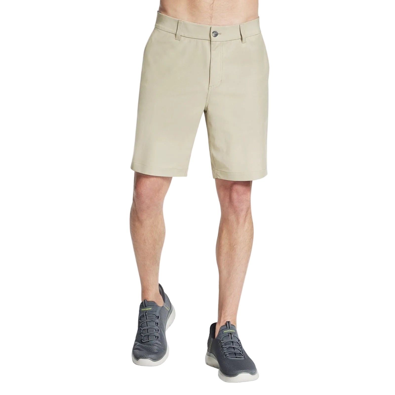 Skechers Premium Everywhere 9 Inch Short Polyester Men's Natural Knee-Length Shorts