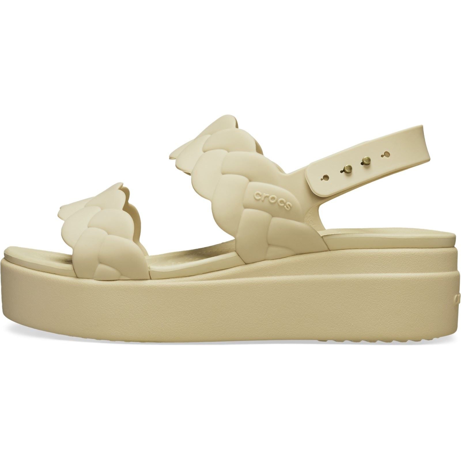 Crocs Brooklyn Woven Synthetic Women's Chai Sandals