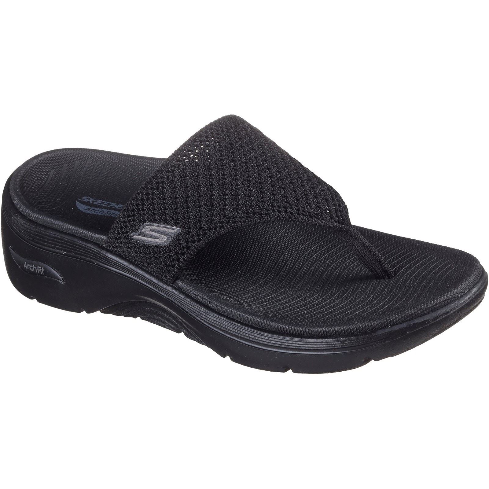 Skechers Go Walk Arch Fit 2.0 Synthetic Women's Black Sandals