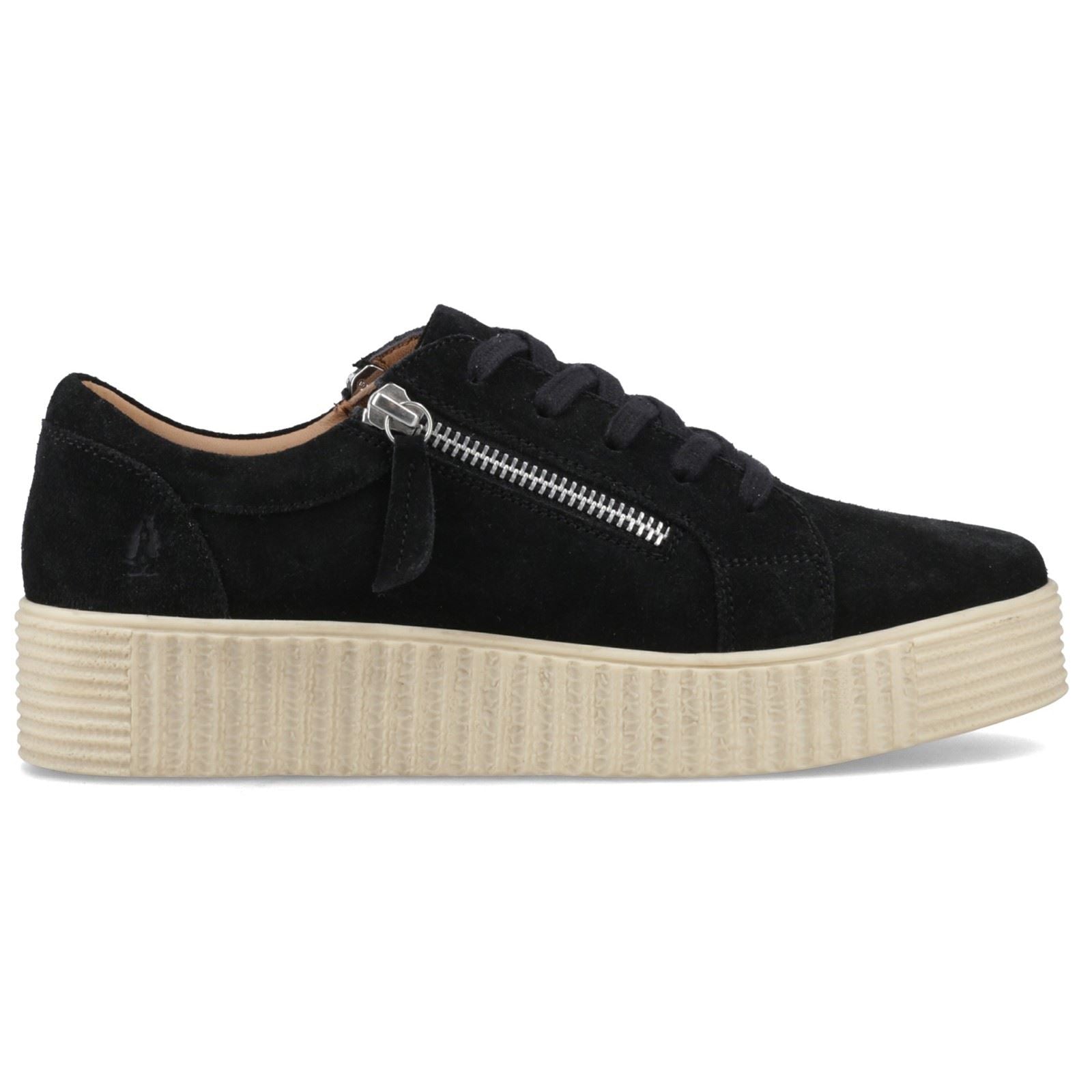Hush Puppies Tara Suede Leather Women's Black Trainers