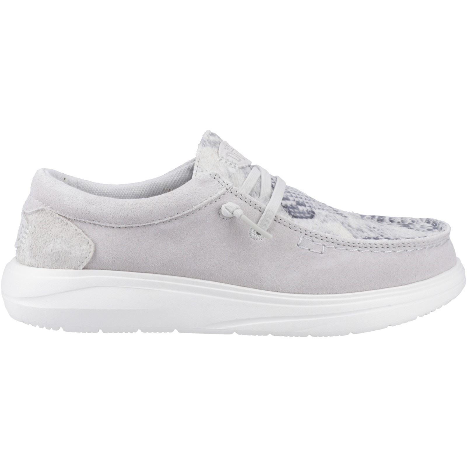 HEYDUDE Wendy COMF Leather Women's Grey/Snake Shoes