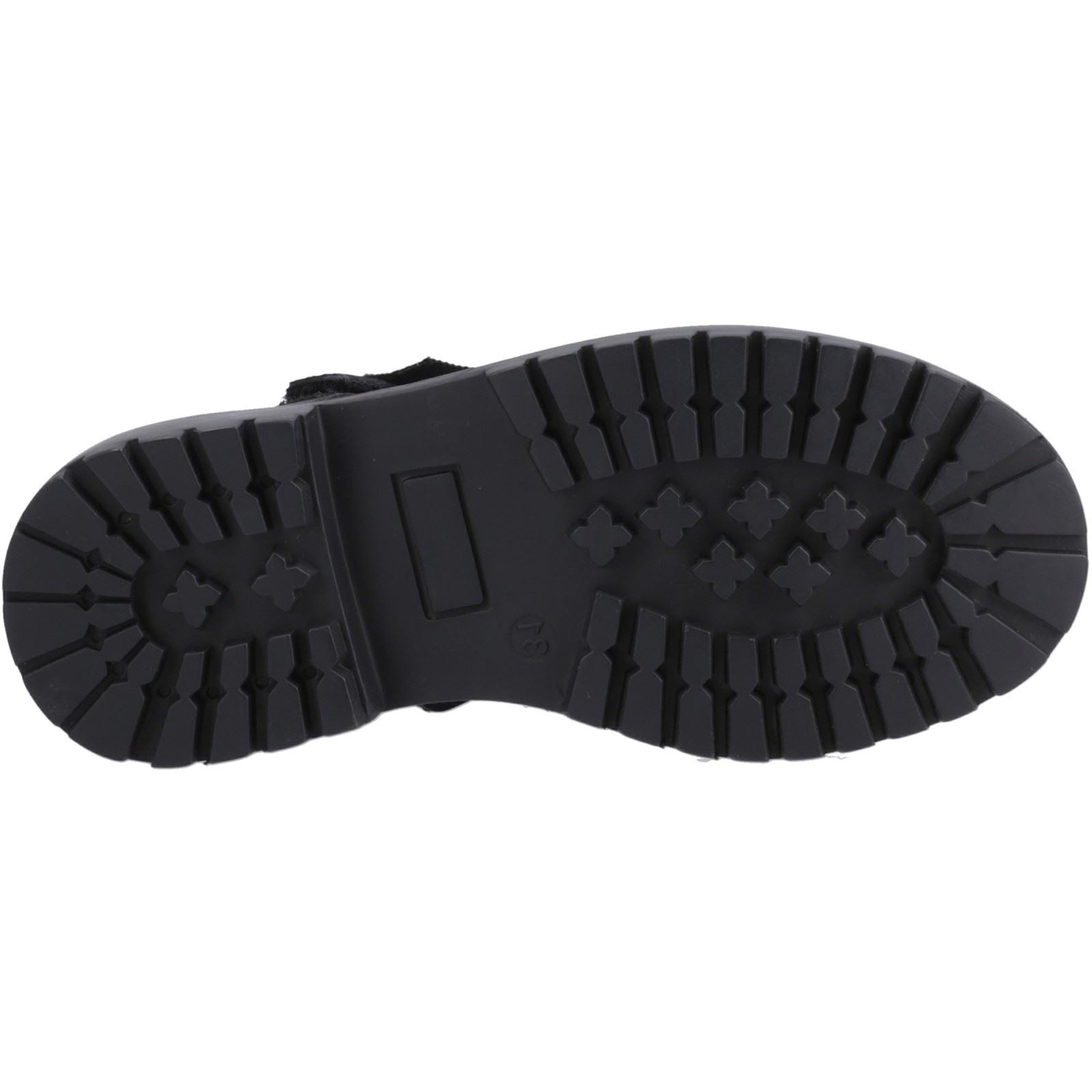 Hush Puppies Astrid Bow Leather Junior Black Shoes