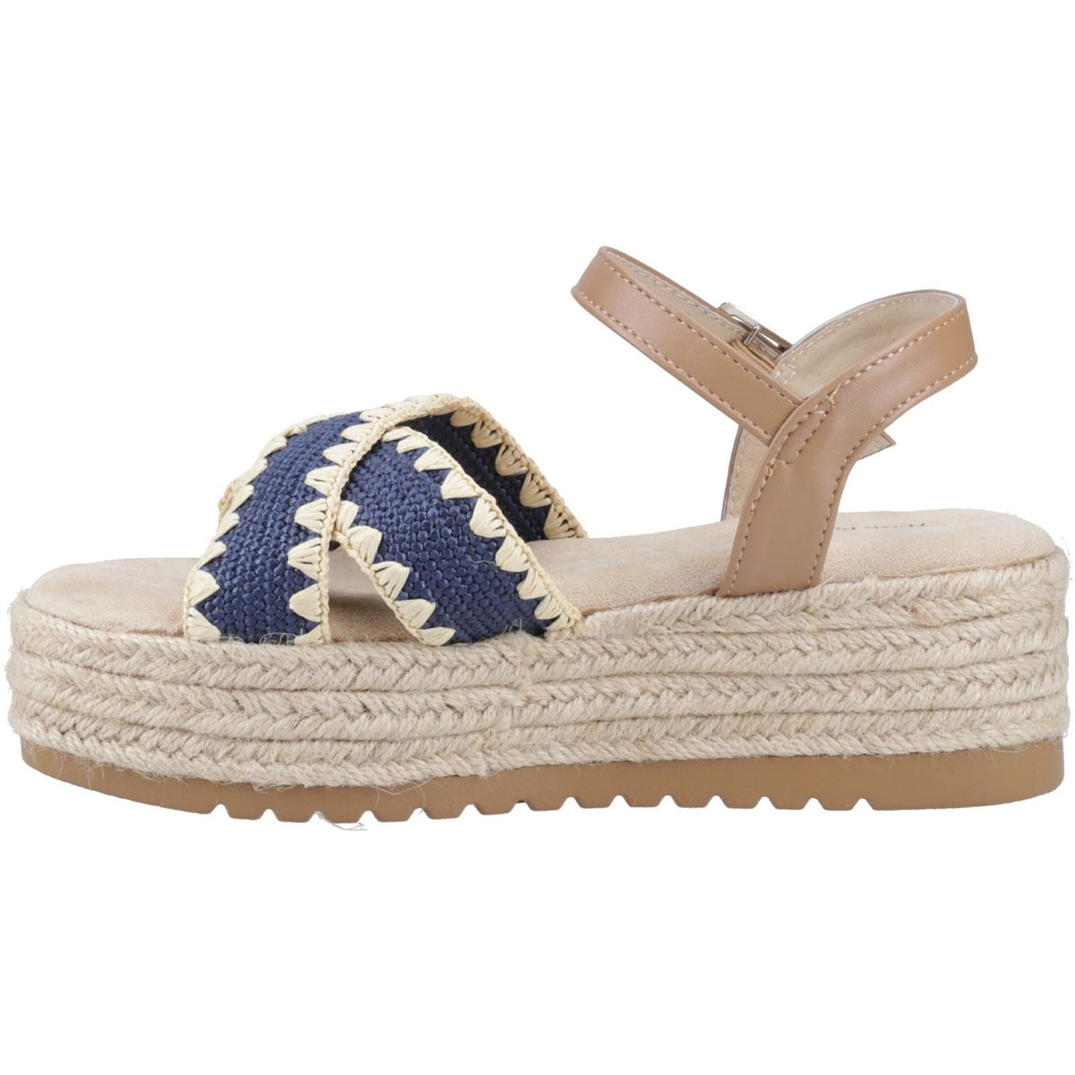 Hush Puppies Jemma Espadrille Synthetic Women's Navy Sandals