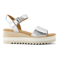 TOMS Diana Leather Women's Silver Wedges