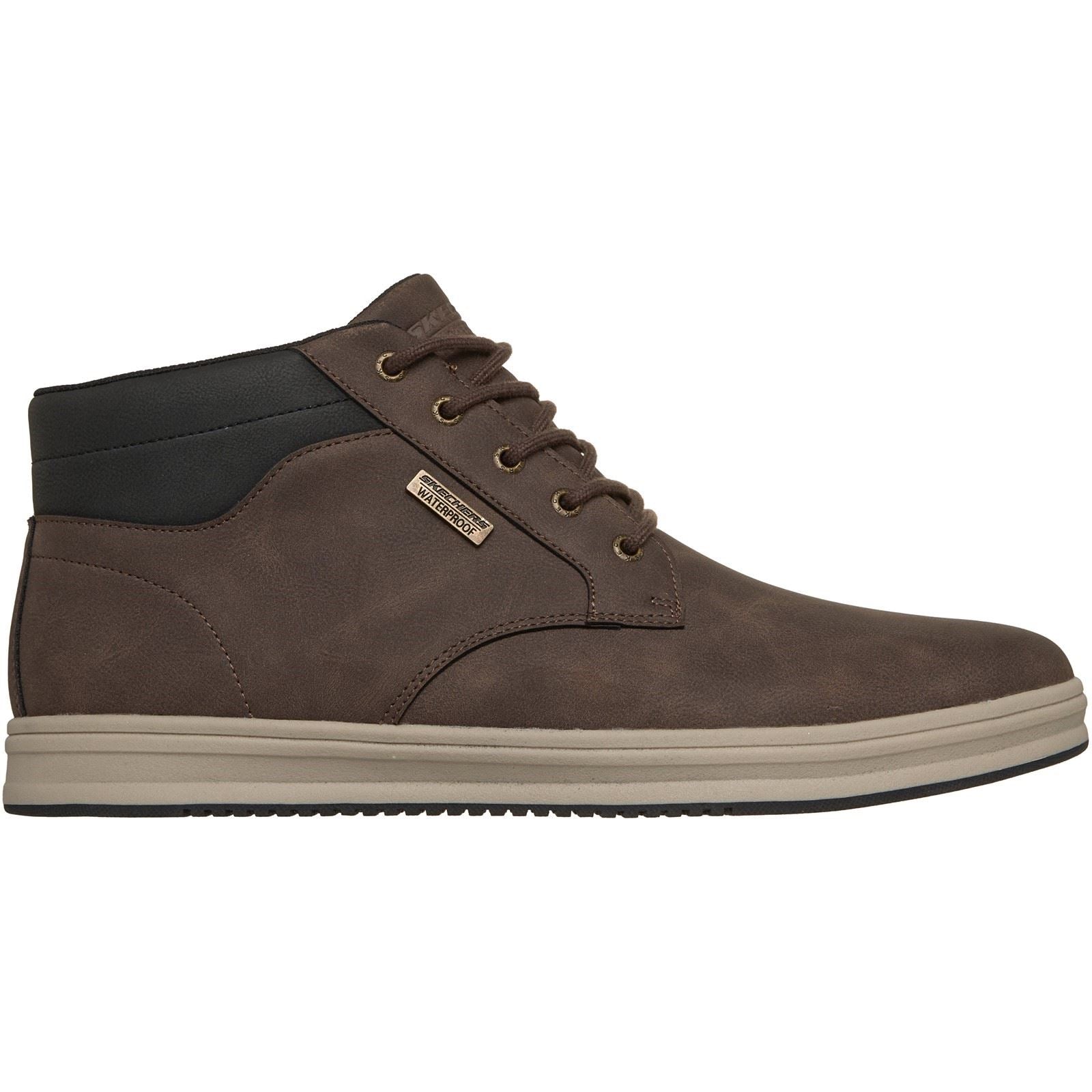 Skechers Palmiro Wallace Men's Chocolate Ankle Boots