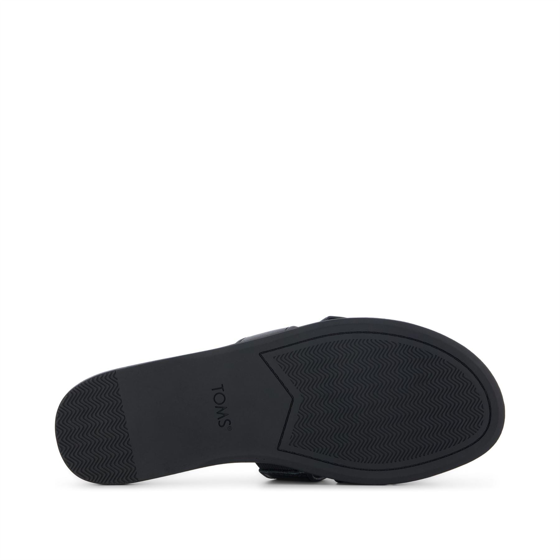 TOMS Sol Mule Leather Women's Black Sandals