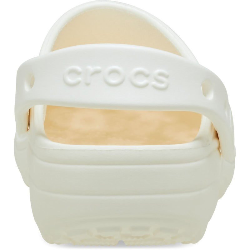 Crocs Classic Floral Cut Out Synthetic Chalk Clogs