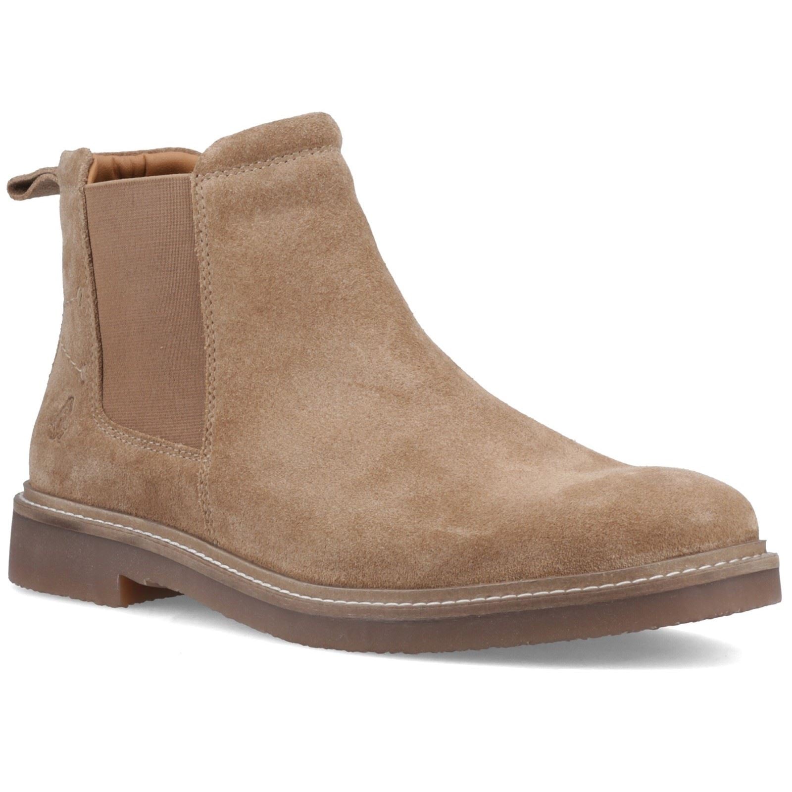 Hush Puppies Gareth Chelsea Leather Men's Taupe Boots