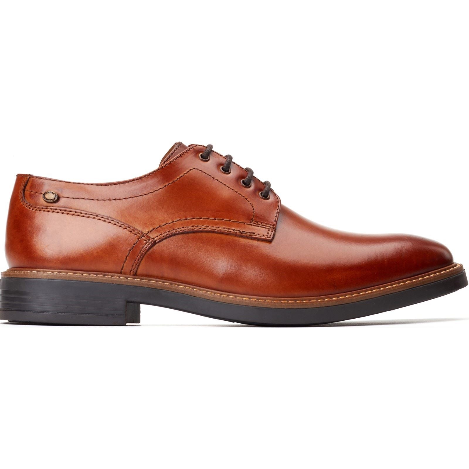 Base London Durham Leather Men's Burnt Tan Lace-Up Shoes