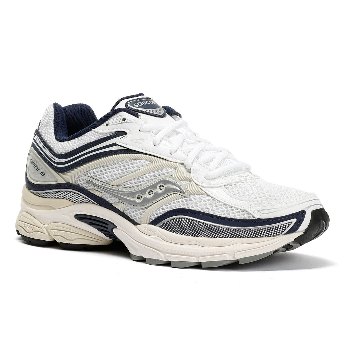 Saucony ProGrid Omni 9 White/Navy Trainers