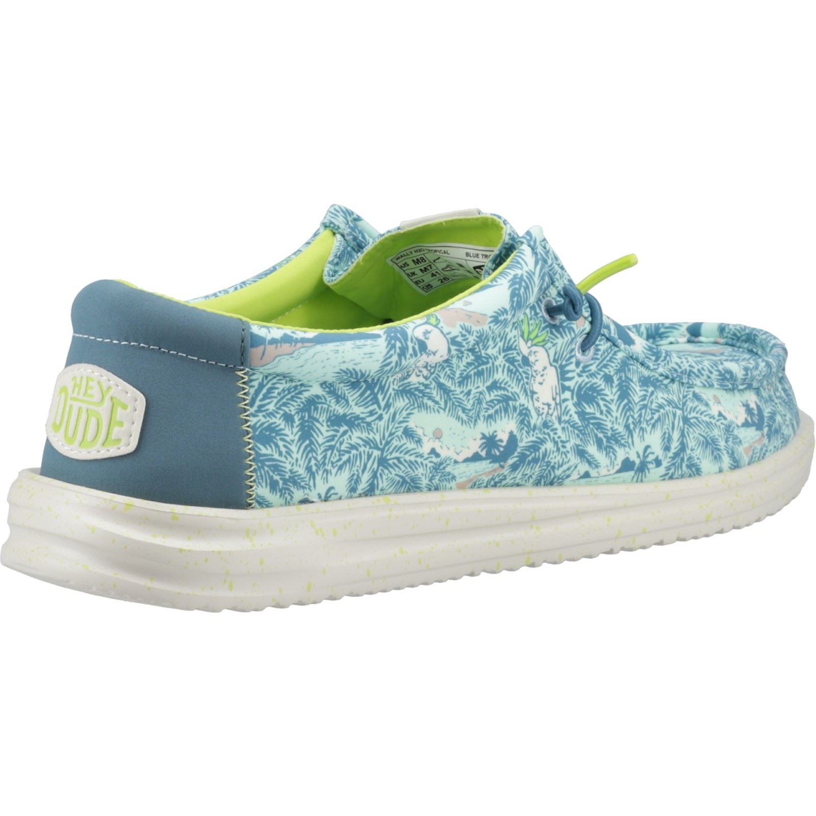 HEYDUDE Wally H2O Tropical Nylon Men's Blue Tropical Shoes