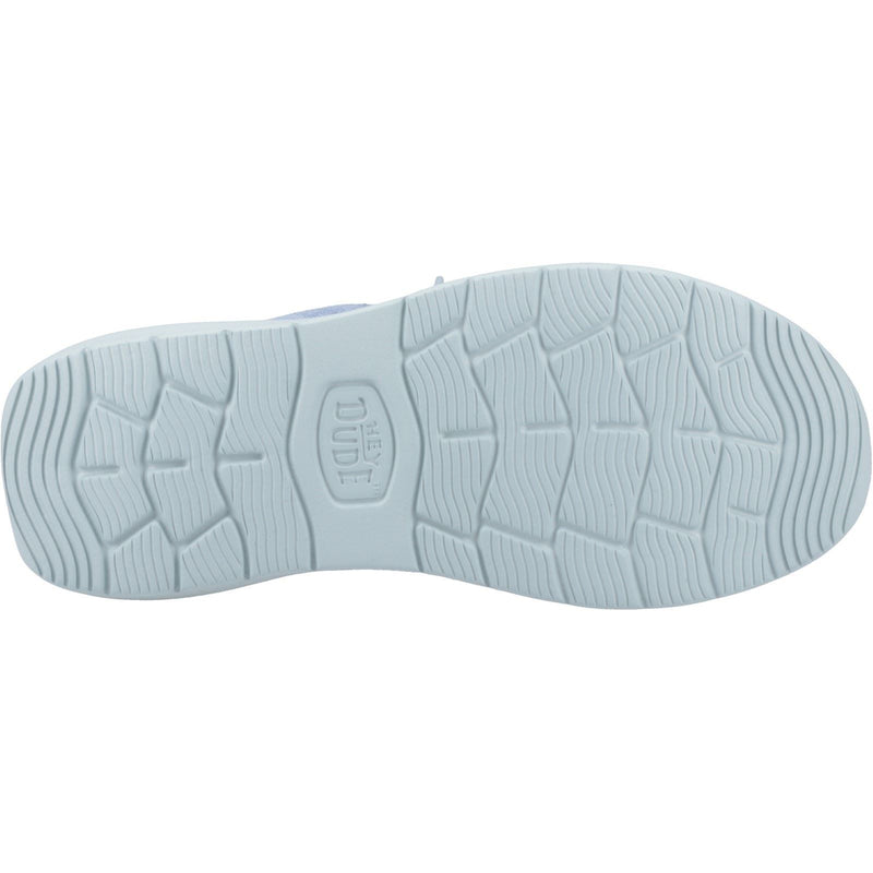 HEYDUDE Wendy COMF Suede Leather Women's Faded Denim/Cloud Blue Moccasins Shoes