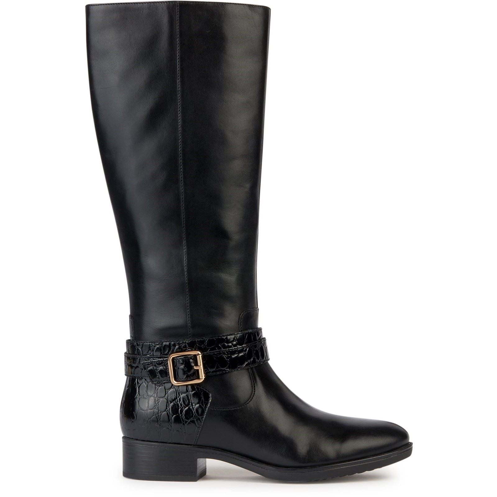 Geox D Felicity Leather Women's Black Boots