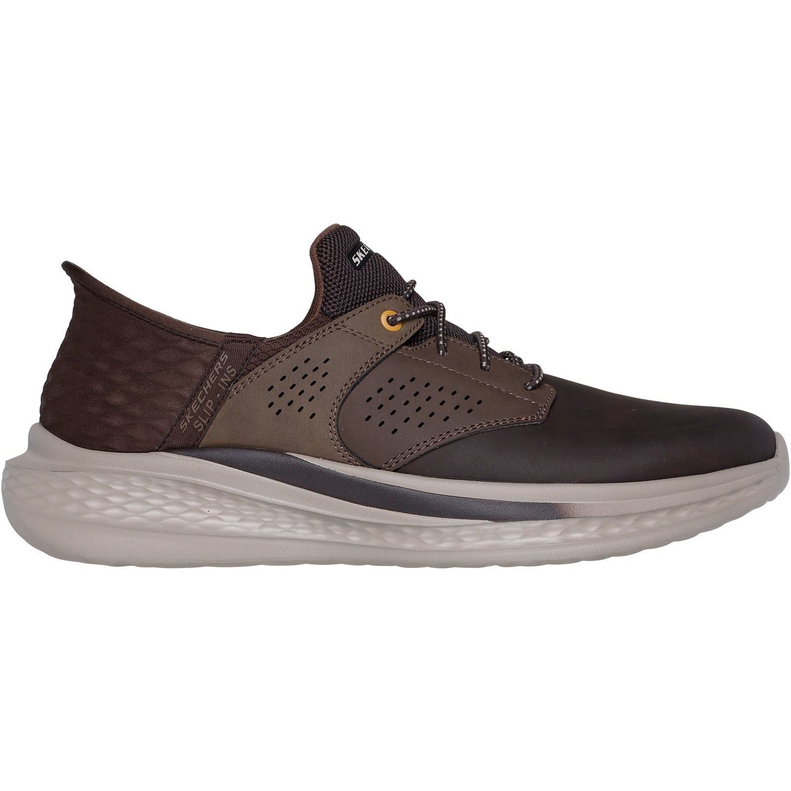 Skechers Slade Macklin Leather Men's Chocolate Trainers