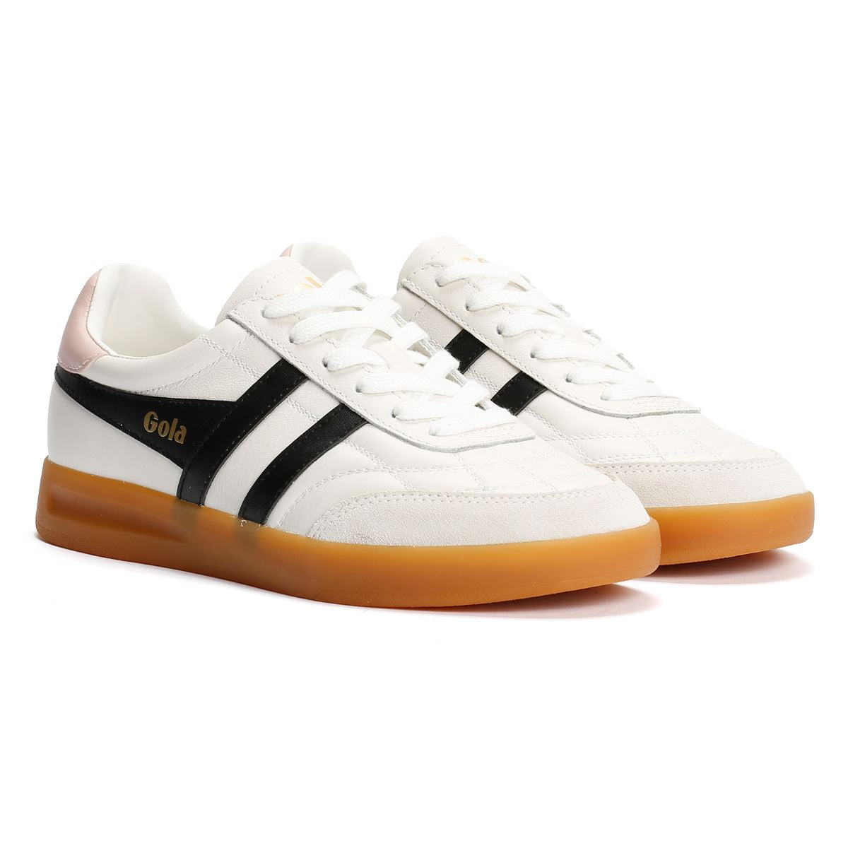 Gola Stadia Leather Women's White/Black/Chalk Pink Trainers