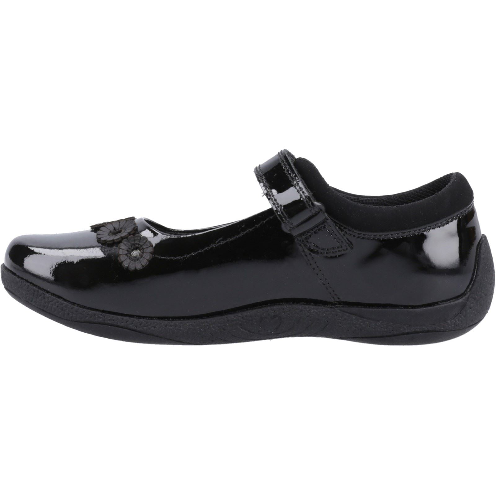Hush Puppies Christina Patent Leather Junior Black Shoes