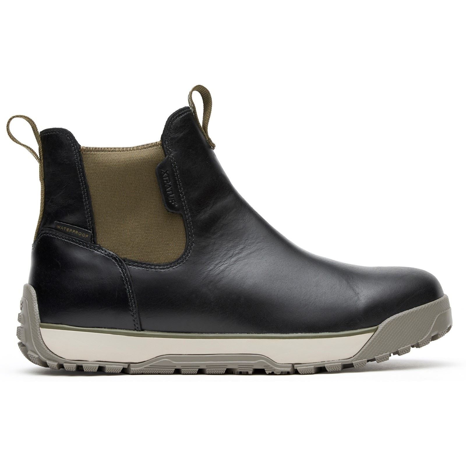 Xtratuf Ankle Deck Leather Men's Pirate Black Wellington Boots